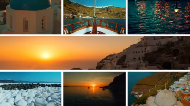 De collectie van Santorini, Griekenland — Stockvideo