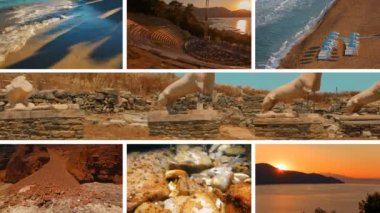 Yunanistan Collection - bazı en ünlü yerlerinden Yunanistan'da Mykonos, Santorini, Thassos ve Delos Adaları dahil olmak üzere video kartpostal
