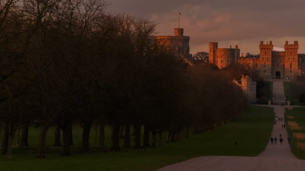 Windsor Castle, Berkshire, Engeland, Uk — Stockvideo