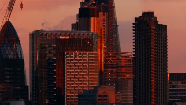 City of London Skyline, Лондон, Англия Великобритания — стоковое видео