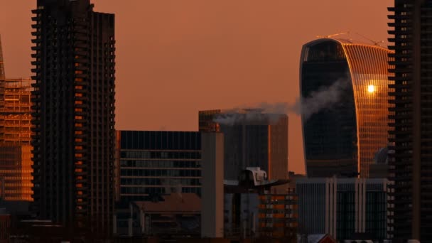 Contaminación del centro de Londres, Inglaterra, Reino Unido — Vídeos de Stock