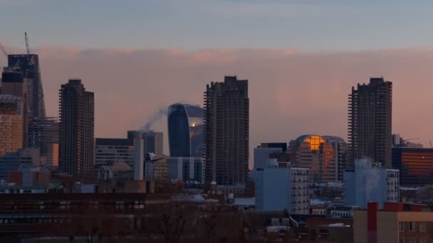 Cidade de Londres Skyline, Londres, Inglaterra, Reino Unido — Vídeo de Stock