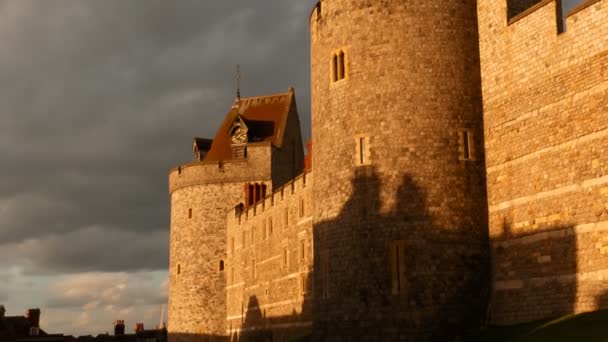 Замок Віндзор, Великобританія Беркширі, Англія — стокове відео
