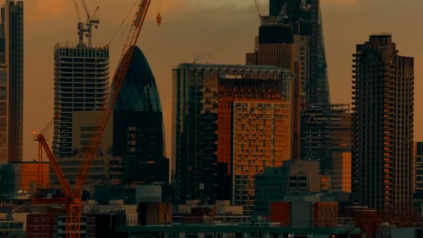 City of London Skyline, Londen, Engeland, Uk — Stockvideo