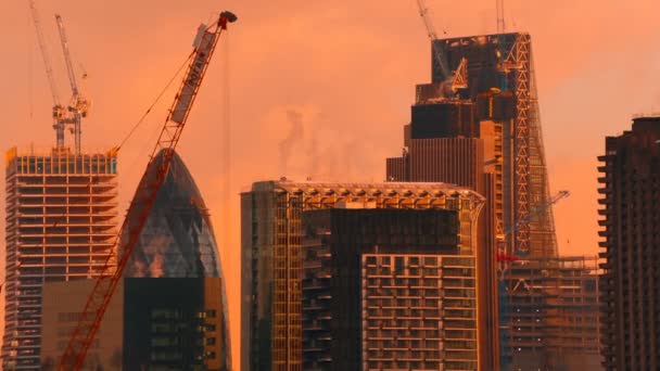 Cidade de Londres Skyline, Londres, Inglaterra, Reino Unido — Vídeo de Stock