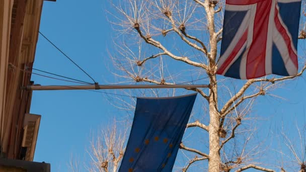 La UE y el Reino Unido se dividen después del Brexit — Vídeo de stock