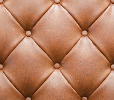 Kahverengi kanepe düğmeleri doku sorunsuz arka plan ile Leathered