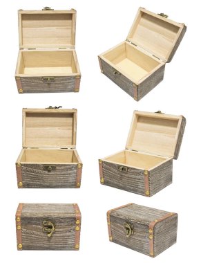 Eski Vintage kapalı/açık değişim açısı kutusu ahşap sandık göğüs ISO