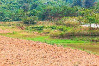 dağ manzaralı doğal arka plan ile