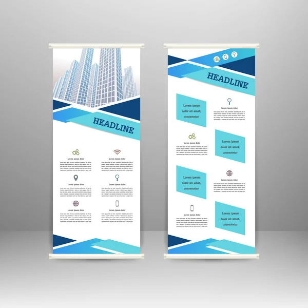 Enrollar banner — Vector de stock