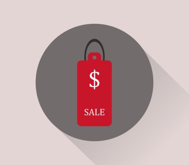 Resimli etiket alışveriş ve renkli