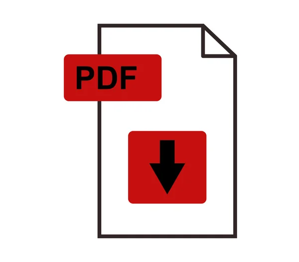 PDF download geïllustreerd en gekleurd — Stockfoto