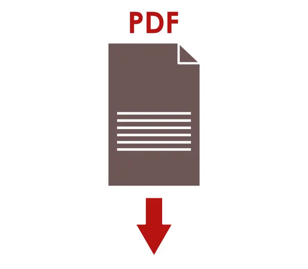 PDF download geïllustreerd en gekleurd — Stockfoto