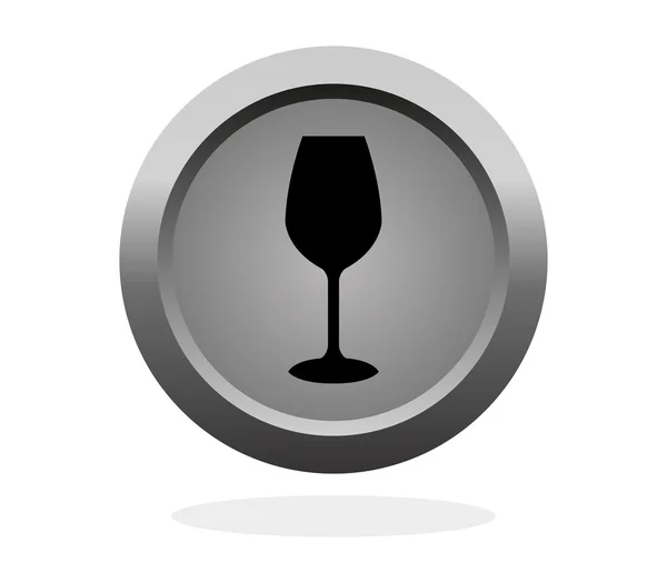 Icona illustrata e colorato bicchiere di vino — Foto Stock