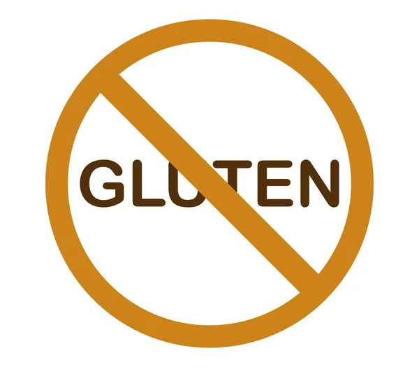 Icono sin gluten ilustrado y coloreado — Foto de Stock