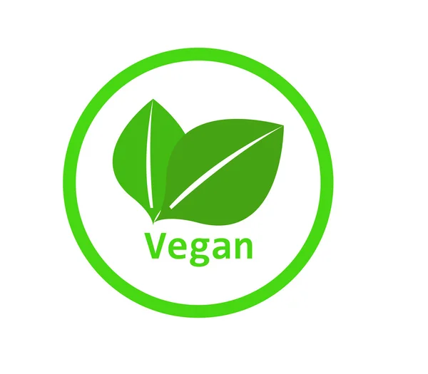 Vegan icon illustrated and colored — Stock Photo, Image