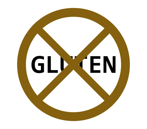 Icono sin gluten ilustrado y coloreado — Foto de Stock