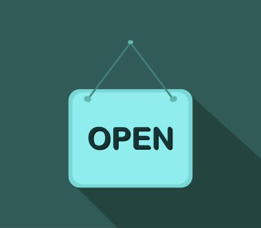 Resimli ve renkli açık işareti