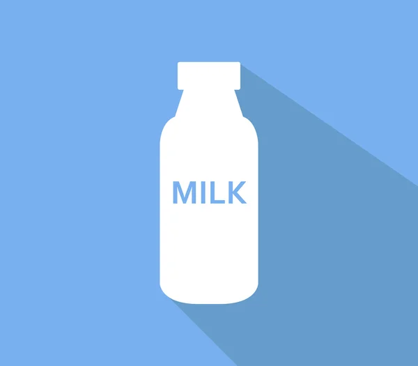 牛奶图标说明和有色 — 图库照片