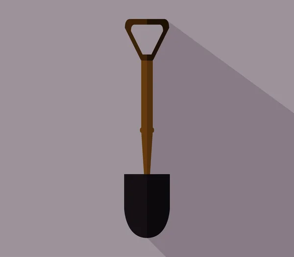 Иконка лопаты, чтобы копать иллюстрированные и цветные — стоковое фото