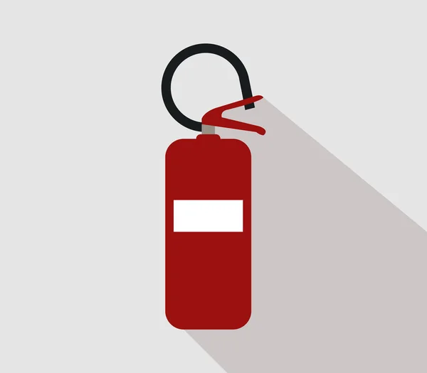 Ícone ilustrado e colorido extintor — Fotografia de Stock