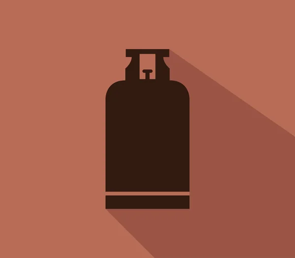 Ícone de cilindro de gás ilustrado e colorido — Fotografia de Stock