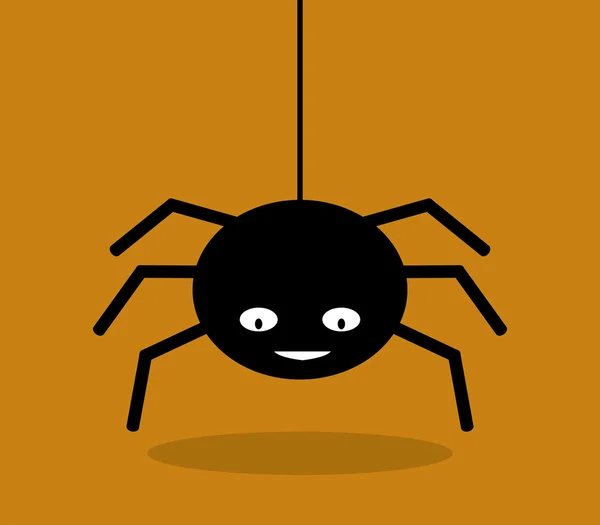 Icon halloween spider illustrated and colored — Stock Photo, Image