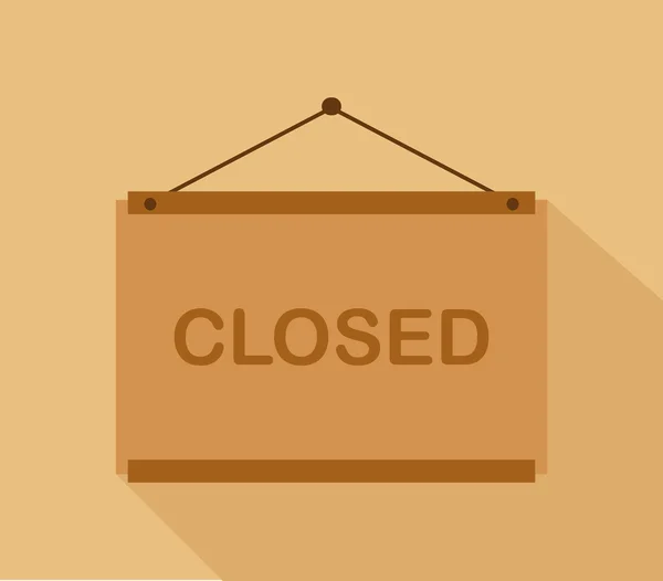 Closed sign illustrated and colored — Stock Photo, Image