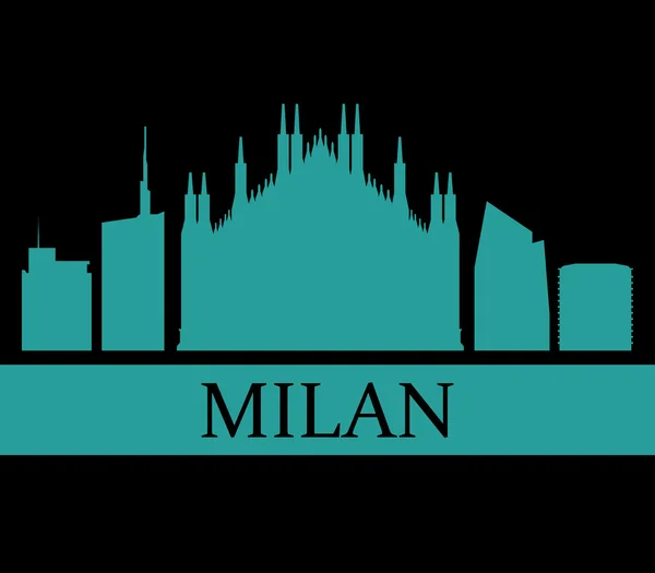밀라노 스카이 라인 일러스트와 컬러 — 스톡 사진