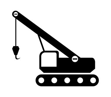 beyaz zemin üzerine vinç