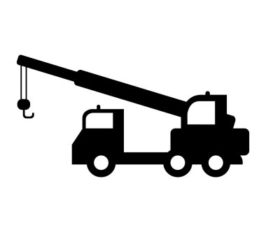 beyaz zemin üzerine vinç