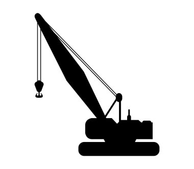 beyaz zemin üzerine vinç