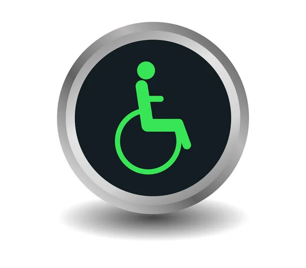 Beyaz zemin üzerine Engelli tekerlekli sandalye — Stok fotoğraf