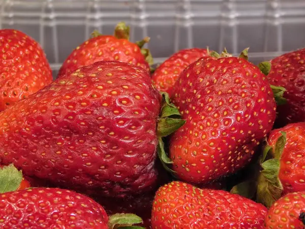 Textura de fresas para comer —  Fotos de Stock