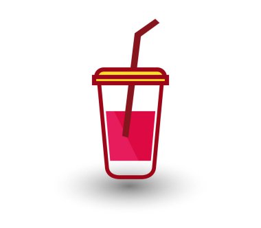 Beyaz bir arka plan üzerinde resimli içki simgesi