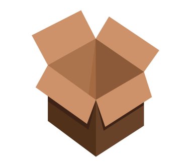 Beyaz bir arka plan üzerinde resimli kutusu simgesi