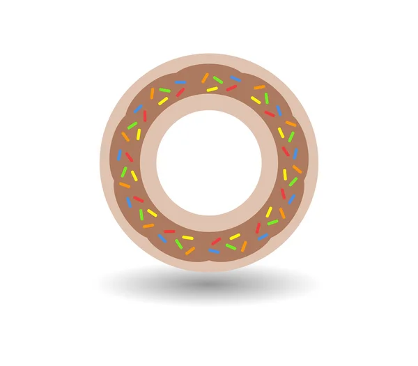 Icône de donut illustrée sur un fond blanc — Photo