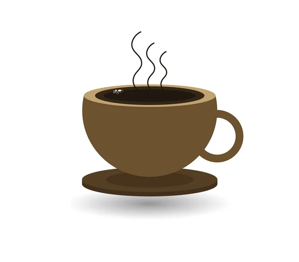 Κούπα καφέ απεικονίζεται σε λευκό φόντο — Φωτογραφία Αρχείου