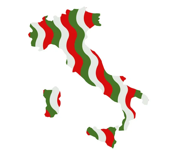 Карта Італія проілюстровано на білому фоні — стокове фото