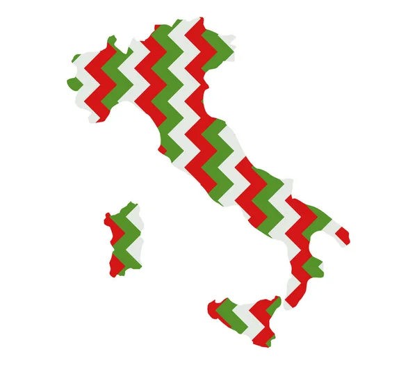 이탈리아는 흰색 바탕에 그림의 지도 — 스톡 사진