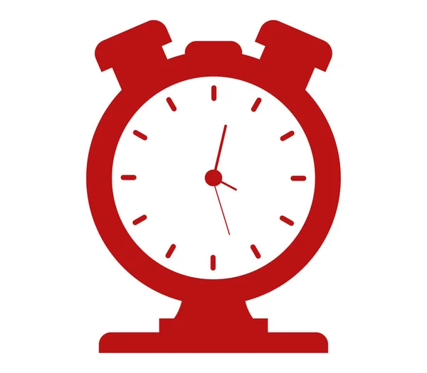Icono del reloj despertador ilustrado sobre un fondo blanco — Foto de Stock