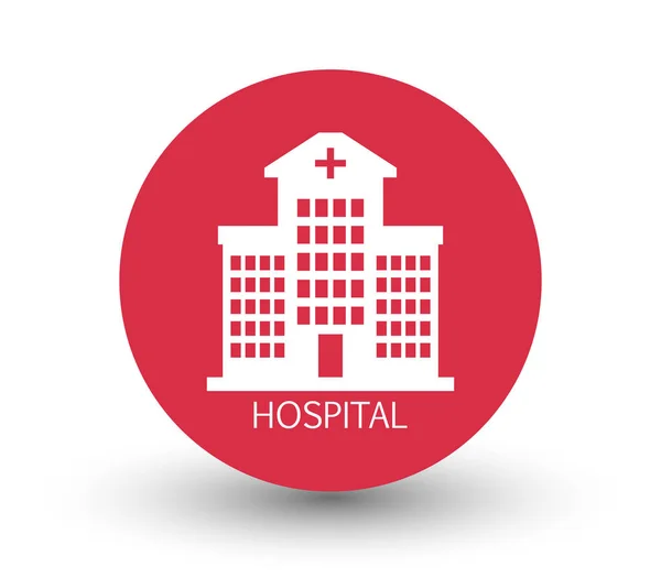 Icon hospital building illustrated on a white background — Stock Photo, Image