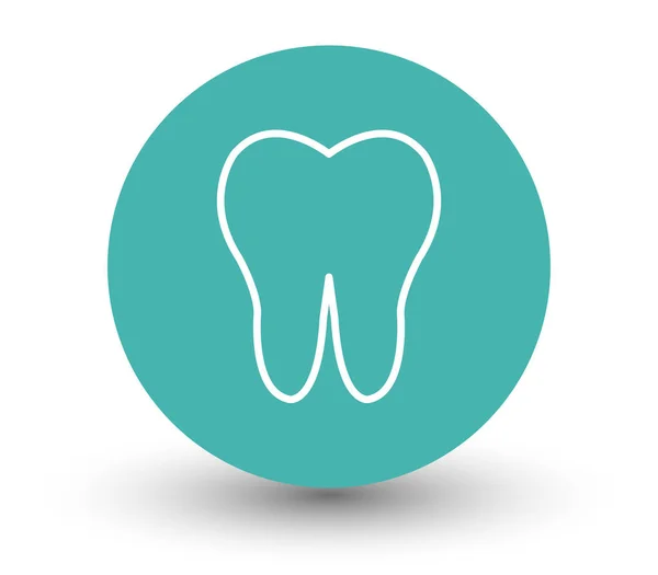 Tooth icon illustrated on a white background — Stock Photo, Image