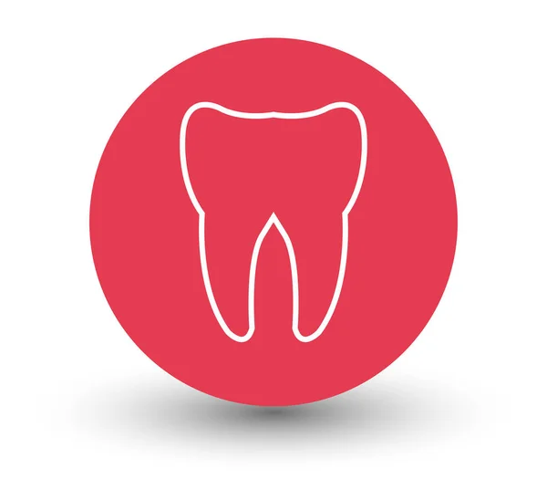 Icono del diente ilustrado sobre un fondo blanco —  Fotos de Stock