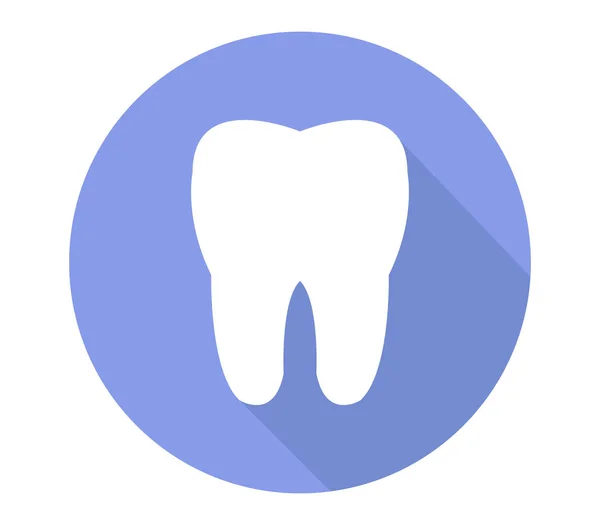 Tooth icon illustrated on a white background — Stock Photo, Image