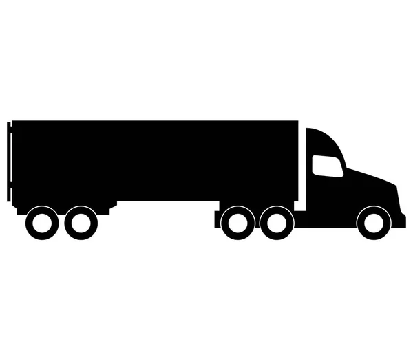 Ícone do caminhão ilustrado em um fundo branco — Fotografia de Stock
