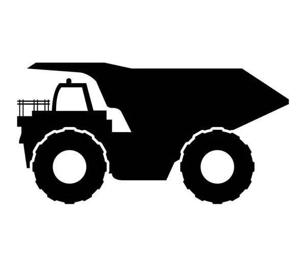 Ícone do caminhão ilustrado em um fundo branco — Fotografia de Stock