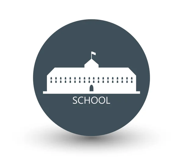 Pictogram gebouw School geïllustreerd op een witte achtergrond — Stockfoto