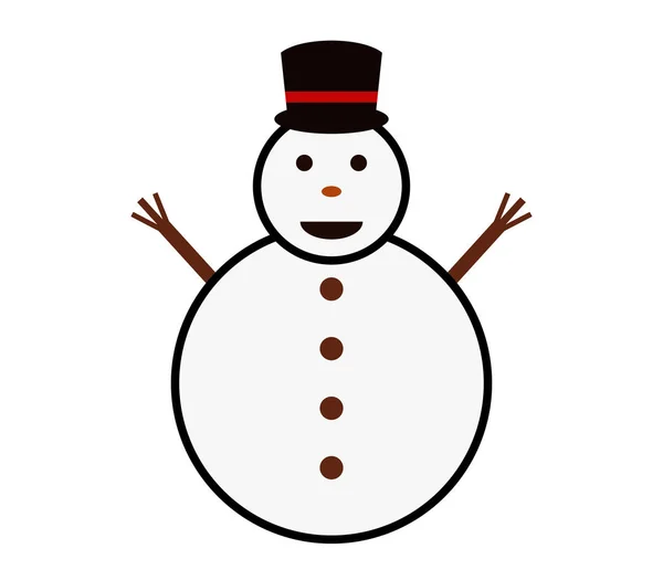 Icon snowman illustrated on a white background — Stock Photo, Image