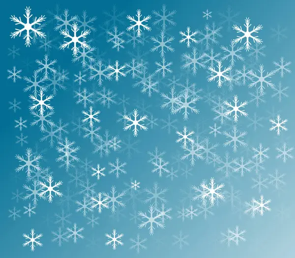 Patrón con copos de nieve ilustrado sobre un fondo blanco —  Fotos de Stock